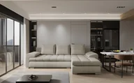 Narożniki - Sofa w kształcie L TOMI narożnik, tkanina Abriamo, wiele kolorów Beżowy Prawostronny - miniaturka - grafika 1