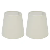 Oprawy, klosze i abażury - 2szt Klosz do lampy wewnętrznej Klosz z tkaniny w stylu europejskim do E14 Żyrandol Lampa stołowa Lampa podłogowa (PX17 Beżowy) - miniaturka - grafika 1
