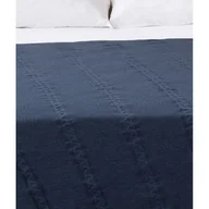 Narzuty - Ciemnoniebieska bawełniana narzuta na łóżko dwuosobowe 200x220 cm Trenza – Oyo Concept - miniaturka - grafika 1
