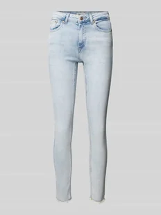 Jeansy o kroju skinny fit z mieszanki bawełny z frędzlami model ‘BLUSH’ - Spodnie damskie - miniaturka - grafika 1