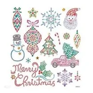 Zabawki kreatywne - Naklejki z kryształkami Boże Narodzenie - miniaturka - grafika 1