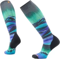 Skarpety termoaktywne - Skarpety damskie Smartwool Ski Targeted Cushion Compression Print OTC Socks - black rozmiar: s - miniaturka - grafika 1
