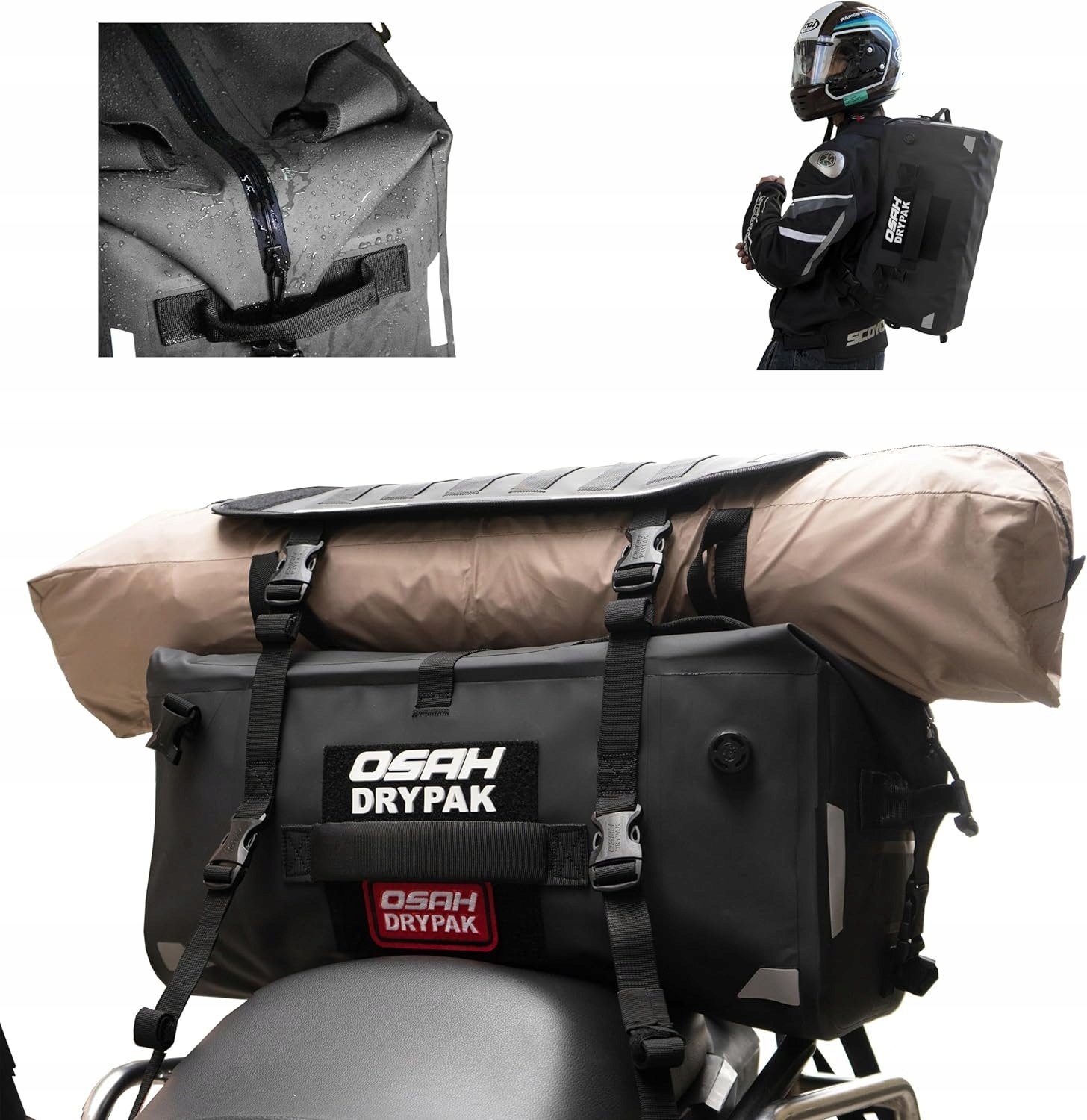 Wodoodporny plecak torba na motor skuter Motocykl Bagaż Torba 40L