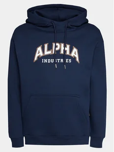 Alpha Industries Bluza College 146331 Granatowy Regular Fit - Bluzy męskie - miniaturka - grafika 1
