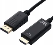 Kable komputerowe i do monitorów - Kabel Pawonik DisplayPort - HDMI 1.8m czarny - miniaturka - grafika 1