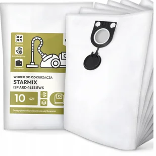 10x Worek do Odkurzacza Starmix Isp ARD-1635 Ews Syntetyczny Tekstylny G9 - Worki do odkurzaczy - miniaturka - grafika 1