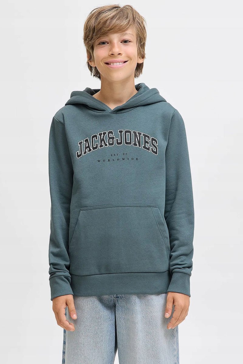 JACK&JONES BLUZA CHŁOPIĘCA Z KAPTUREM BAWEŁNIANA GŁADKA 176 17BA