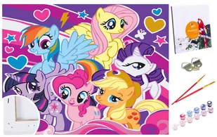 Zestaw do malowania po numerach, 20x30 cm, Koniki Pony - Malowanie po numerach - miniaturka - grafika 1
