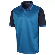 Koszulki męskie - Island GREEN Męska koszulka polo do golfa w kratkę zębów Coolpass odprowadzająca wilgoć - miniaturka - grafika 1