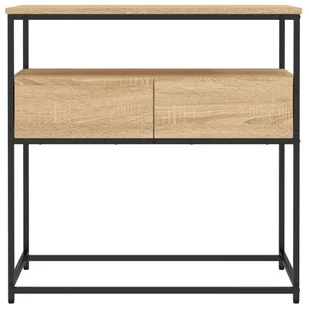 Stolik konsolowy, dąb sonoma, 75x40x75 cm Lumarko! - Konsole i sekretarzyki - miniaturka - grafika 7