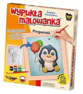 Mirage Hobby Wypukła Malowanka - Mały Pingwinek - - Zabawki kreatywne - miniaturka - grafika 1
