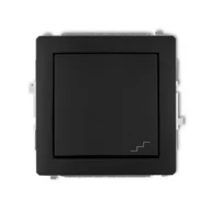 Gniazdka elektryczne - Karlik Łącznik schodowy czarny 12DWP-3 - miniaturka - grafika 1