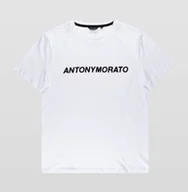 Koszulki męskie - T-Shirt Męski Antony Morato Super Slim Fit White - M - miniaturka - grafika 1