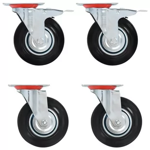 Kółka skrętne VIDAXL, 125 mm, 16 szt. - Wózki magazynowe - miniaturka - grafika 1