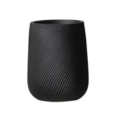 Kubki na szczoteczki do zębów - Kubek RIBS 8 x 8 x 10 cm czarny - miniaturka - grafika 1