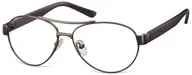 Okulary korekcyjne, oprawki, szkła - Sunoptic Małe Okulary oprawki Pilotki metalowe korekcyjne M380B brązowe - miniaturka - grafika 1