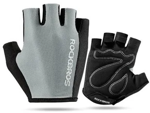 Rękawiczki rowerowe Rockbros XL szary + PORADNIK ZDROWEGO ŻYCIA ERCOLE - Rękawiczki rowerowe - miniaturka - grafika 1