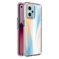 Etui i futerały do telefonów - Spring Case etui Realme 9 Pro+ / Realme 9 silikonowy pokrowiec z ramką jasnoróżowe - miniaturka - grafika 1