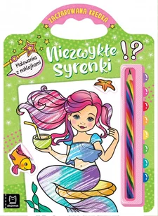 Aksjomat Niezwykłe syrenki. Malowanka z naklejkami. Zaczarowana kredka - Pozostałe książki - miniaturka - grafika 1