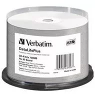 Verbatim CD-R 700MB x52 50szt do nadruku Wide Thermal - Nośniki danych - miniaturka - grafika 1