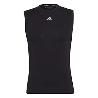 Koszulki sportowe męskie - adidas Tf Sl Tee Tank Top, męski, czarny, L, czarny, L - grafika 1
