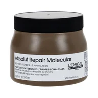 Maski do włosów - L'OREAL PROFESSIONNEL ABSOLUT REPAIR MOLECULAR Intensywnie regenerująca maska do włosów 500ml - miniaturka - grafika 1