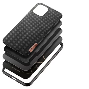 Dux Ducis Fino etui pokrowiec pokryty nylonowym materiałem iPhone 11 Pro czarny - Etui i futerały do telefonów - miniaturka - grafika 2