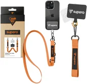 Pozostałe akcesoria do telefonów - Smycz do telefonu Supero 2IN1 Rope, pomarańczowa - miniaturka - grafika 1