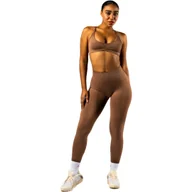 Spodnie sportowe damskie - Legginsy damskie Nebbia TOTALLY SEAMLESS High-Waist Leggings MAXIMUM PUSH-UP 302 brown M - miniaturka - grafika 1