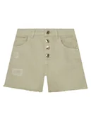 Spodenki damskie - Guess Szorty materiałowe J5GD29 WH6L0 Beżowy Regular Fit - miniaturka - grafika 1