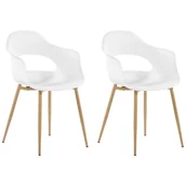 Krzesła - Beliani Zestaw 2 krzeseł biały UTICA - miniaturka - grafika 1