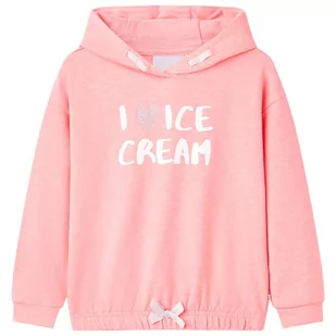 Bluza dziecięca z kapturem, jasnoróżowa, 116 - Bluzy dla dziewczynek - miniaturka - grafika 1