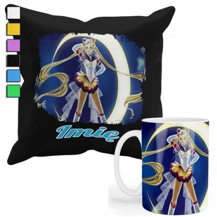ZESTAW KUBEK + POSZEWKA Z NADRUKIEM-DLA FANA SAILOR MOON CZARODZIEJKI +IMIĘ - Gadżety dla niej i dla niego - miniaturka - grafika 1