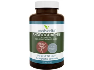 Medverita Medverita, Andrographis 98% Andrografolidów, 120 kapsułek, uniwersalny - Witaminy i minerały dla sportowców - miniaturka - grafika 1