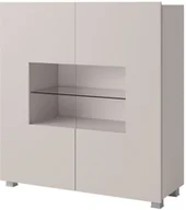 Komody - Stylowa komoda Montreal w kolorze Cashmere + białe oświetlenie LED - miniaturka - grafika 1