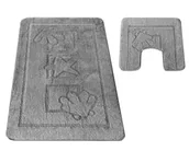 Dywaniki łazienkowe - Komplet szarych chodniczków łazienkowych R3-D61 - miniaturka - grafika 1
