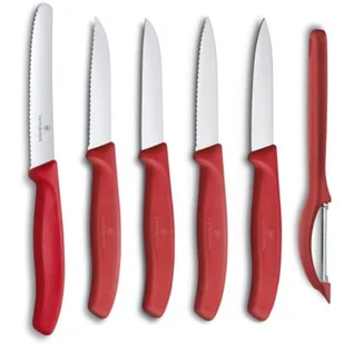 Victorinox Swiss Classic veget knife-Set 6pc red V-6.71 11.6G - Noże kuchenne - miniaturka - grafika 2