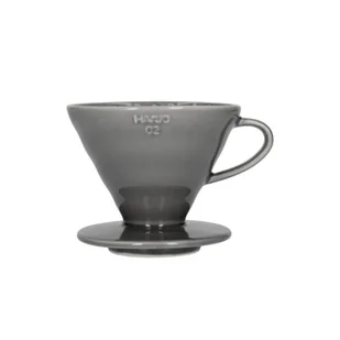 Ceramiczny zaparzacz filtrowy Hario V60-02 Grey - Zaparzacze i kawiarki - miniaturka - grafika 1