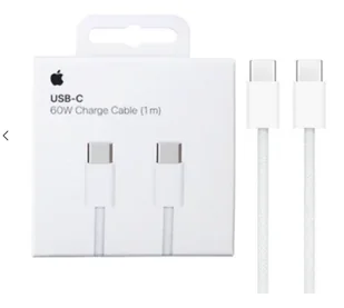 Kabel USB-C - USB-C Apple MQKJ3ZM/A 60W 1m - biały ORYGINALNA PLOMBA - Kable USB - miniaturka - grafika 1