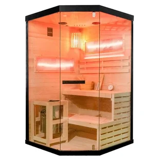 Sauna fińska pięciokątna 2 osobowa wysokotemperaturowa 3,5KW Harvia 120x120 cm Lark2 - Sauny - miniaturka - grafika 1
