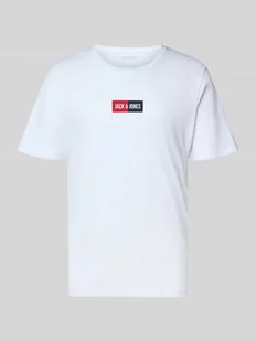 T-shirt z nadrukiem z logo i okrągłym dekoltem - Koszulki męskie - miniaturka - grafika 1