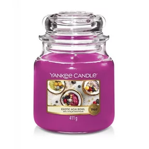 Yankee Candle Exotio Acai Bowl Średnia Świeca Zapachowa 411g YC000299 - Świece - miniaturka - grafika 1