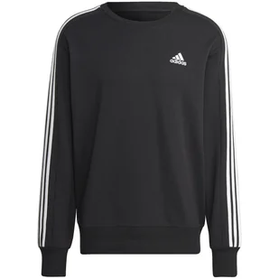 Bluza męska adidas Essentials French Terry 3-Stripes czarna IC9317 S - Bluzy męskie - miniaturka - grafika 1