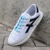 Akcesoria obuwnicze - Silikonowe sznurówki 14szt, jasno niebieskie - miniaturka - grafika 1