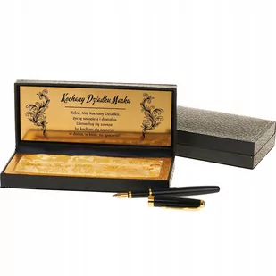 PIÓRO ELEGANCKIE SKÓRZANE PUDEŁKO DZIEŃ DZIADKA Y7 - Pasmanteria - miniaturka - grafika 1