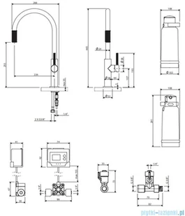 Omnires Switch bateria kuchenna z zestawem filtrującym chrom SW9057-FD1CR | - Baterie umywalkowe - miniaturka - grafika 2
