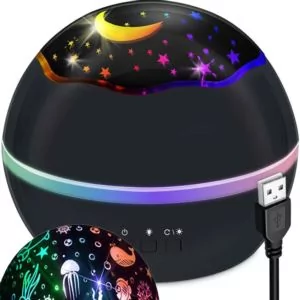 Projektor gwiazd lampka nocna rzutnik 2x Wzory - Projektory dla dzieci - miniaturka - grafika 1