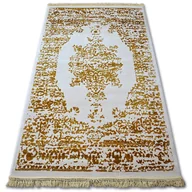 Dywany - Dywan AKRYL MANYAS 192AA Kość słoniowa/Złoty frędzle żółty 80x300 cm - miniaturka - grafika 1