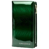 Portfele - Portfel Damski Skórzany GREGORIO Lakierowany Długi Z Suwakiem Na Zewnątrz FF-124 ZIELONY 19,5 x 10 x 3,5 [cm] - miniaturka - grafika 1