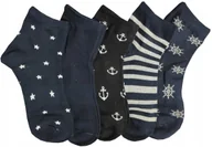 Skarpetki męskie - Skarpetki Skarpety Stopki Chłopięce Kotwice Bawełniane 5-PAR 39-42 - miniaturka - grafika 1